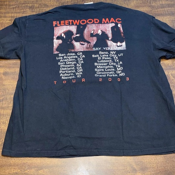 Fleetwood Mac Vintage 2003 Say You Will Tour Concert Promo XL Black T-Shirt READ - Picture 3 of 8